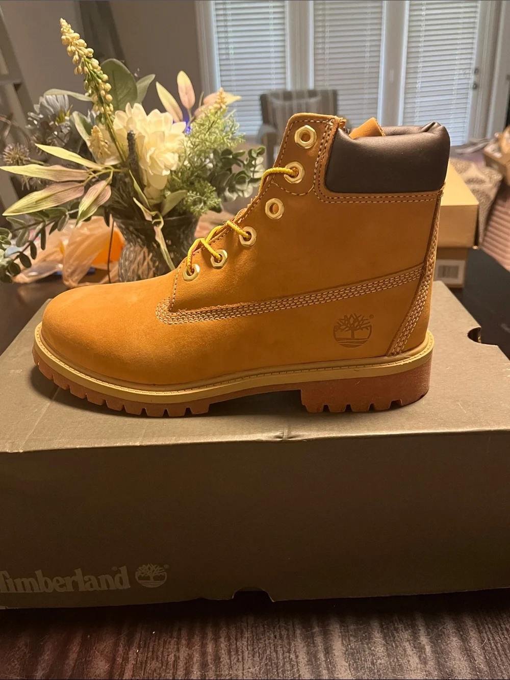 Timberland Kids Wheat Leather Lace-Up Boot